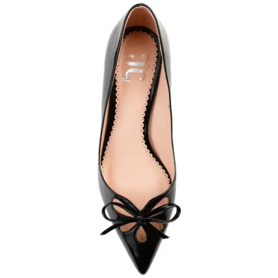 Journee Collection Womens Lutana Pointed Toe Kitten Heel Pumps image {3}