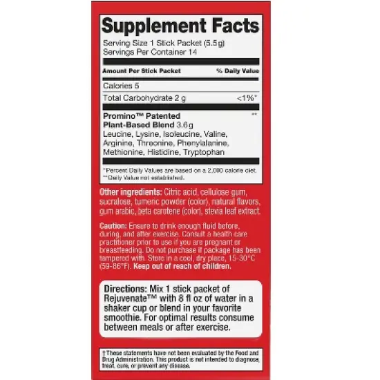 Rejuvenate Muscle Activator&trade;, Drink Mix, Citrus Blast, 14 Stick Packets, 0.19 oz (5.5 g) Each image {1}