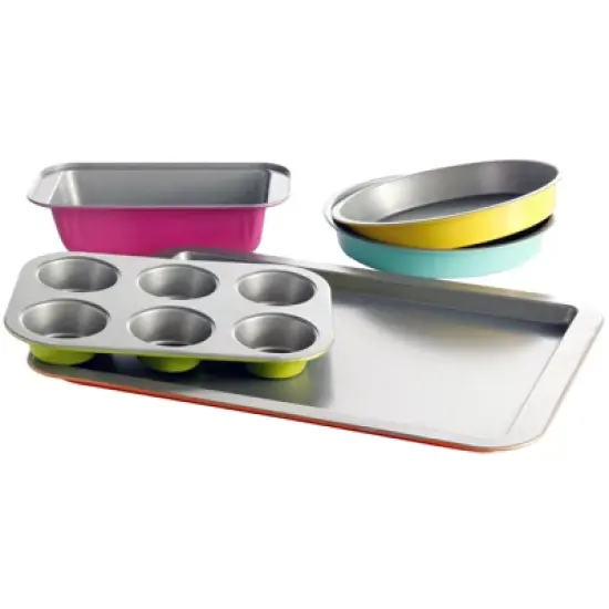 Gibsone Home Color Splash Lyneham 5 pc Carbon Steel Bakeware Set image {4}