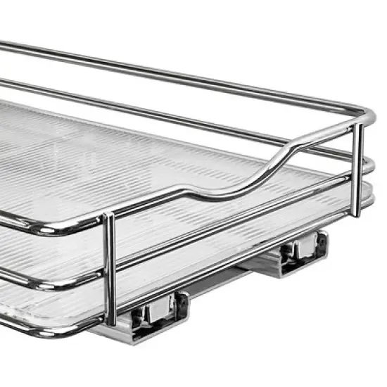 Lynk Professional 8" Wide Slide Out Spice Rack Upper Cabinet Organizer: Chrome-Plated Kitchen Storage with Ball Bearing Glides image {8}