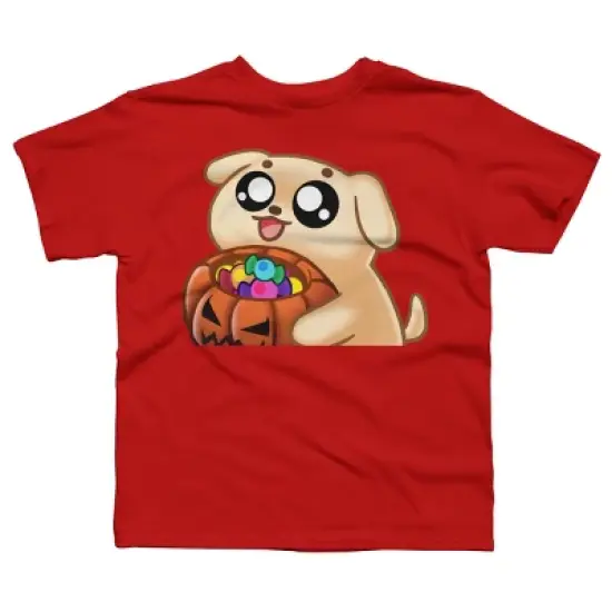 Boy's Design By Humans Halloween Candy Pup By Puppers T-Shirt image {8}