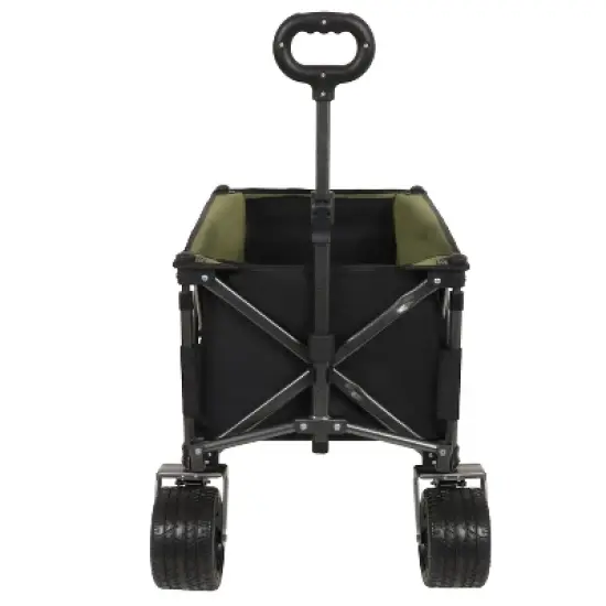 Collapsible Folding Wagon 300L,49" Extra Long Collapsible Wagon with Tailgate, All-Terrain 7"x 4" Big Wheels, 400LBS Foldable Foldable Beach Wagon image {5}