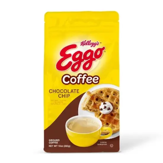 Eggo Chocolate Chip Flavored Ground Coffee, Fair Trade Cert. 10 Oz Bag, 6 pack image {1}
