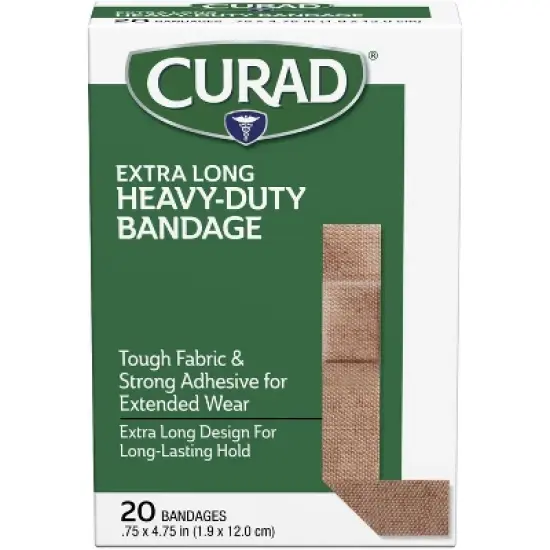 Curad Extra Long Heavy Duty Bandages 0.75" x 4.75", 20 Count image {4}