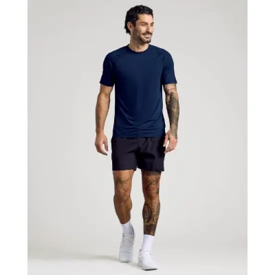 Men's Navy Active Mesh Crew - True Classic image {5}