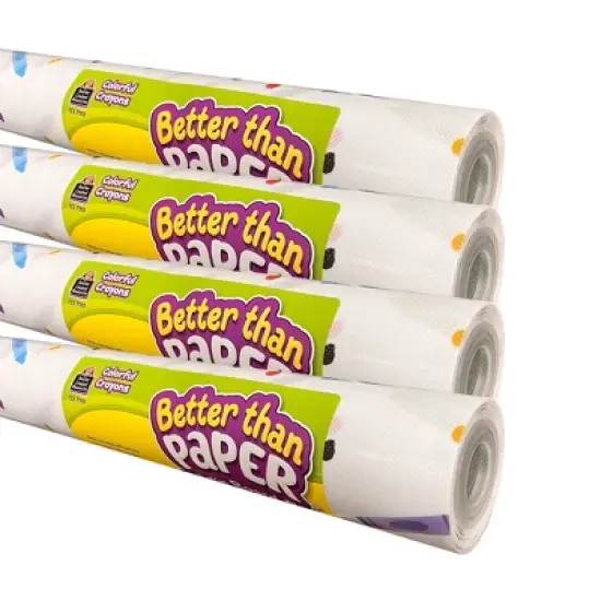 Teacher Created Resources&reg; Better Than Paper Bulletin Board Roll, Colorful Crayons, 4-Pack image {3}