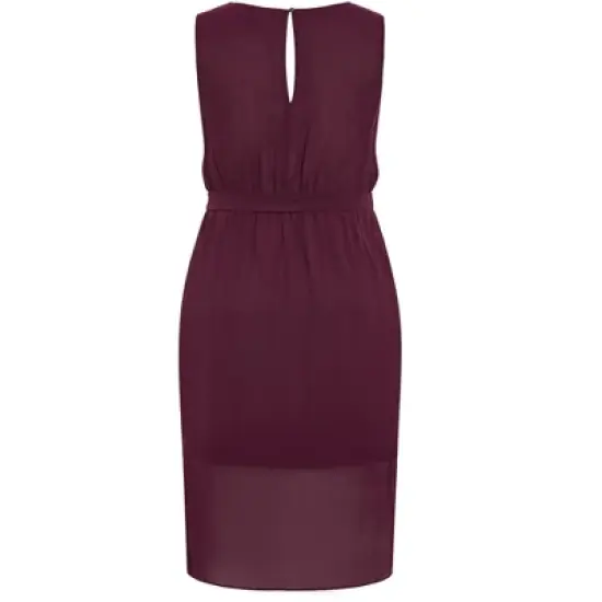 Women's Plus Size Sexy Tie Dress - spiced plum | CITY CHIC image {4}