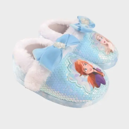 Toddler Girls' Frozen Sock Slippers - Blue image {5}