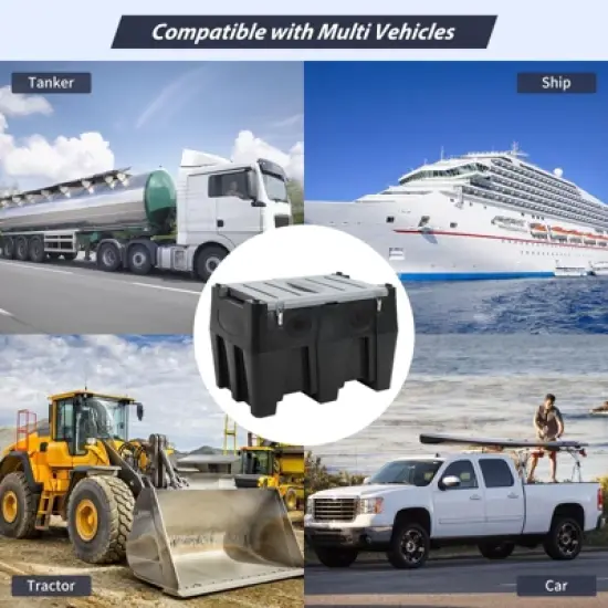 Transfer Tank, 128 Gallon Capacity, Transfering Tank with 12v DC 10 GPM Transfer Pump & 13.1Ft Rubber Hose image {5}