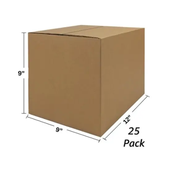 UOFFICE Pack of 25 Corrugated Boxes 12" x 9" x 9" - Shipping Boxes image {3}