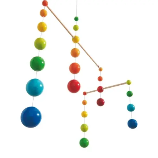 HABA Nursery Room Wooden Mobile Rainbow Balls (Made in Germany) image {1}