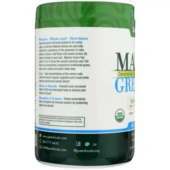 Green Foods Organic Matcha Green Tea - 11 oz image {3}