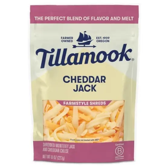 Tillamook Farmstyle Cheddar Jack Shredded Cheese - 8oz image {9}