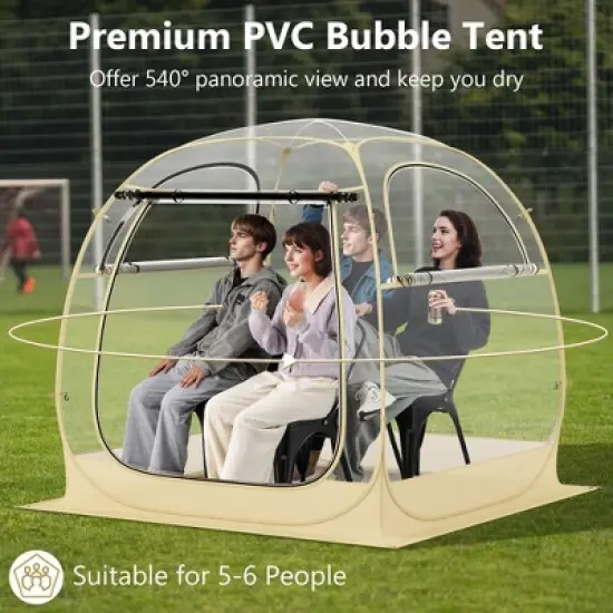 Tangkula 6 x 6 FT Instant Pop up Tent Weatherproof Shelter Sports Tent for 5-6 People image {6}