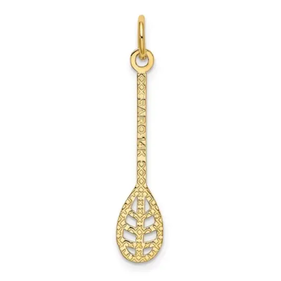 Black Bow Jewelry 14k Yellow Gold Lacrosse Stick Pendant image {2}