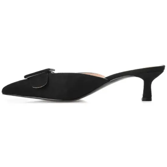 Journee Collection Womens Vianna Kitten Heel Mules Pointed Toe Pumps image {1}