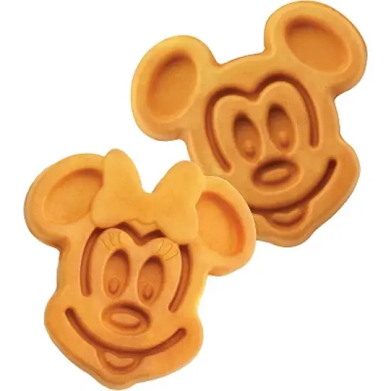 Disney Mickey Mouse and Minnie Mouse Double Flip Waffle Maker for 6 Waffles image {6}