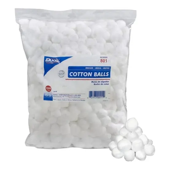 Dukal NonSterile Medium Cotton Balls 801 2000 per Bag image {3}