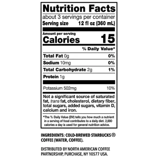 Starbucks Black Unsweetened Cold Brew Coffee - 40 fl oz image {4}