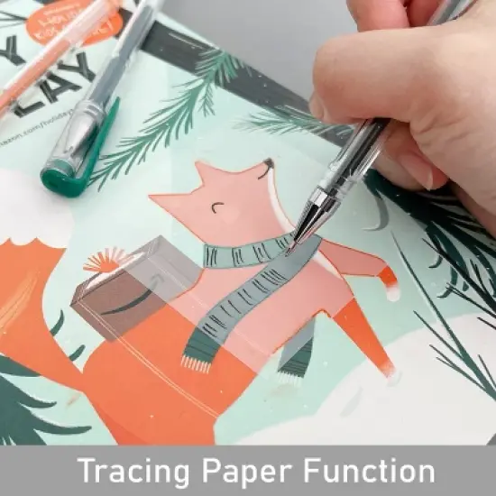 Wrapables Transparent Sticky Notes, Waterproof Self-Adhesive Memos for Home, School, Office (Set of 5), Transparent image {3}