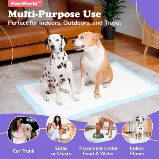 PetsWorld 3XL (37x54 inch) Dog Training & Potty Pads Pads 50 Count image {5}