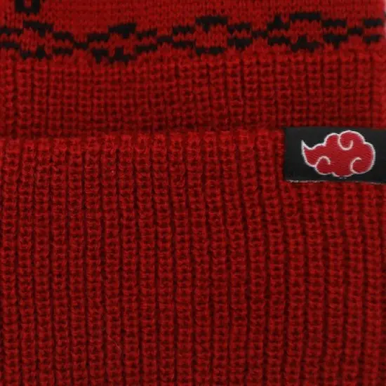 Naruto Akatsuki Symbol Adult Ribbed Beanie image {3}