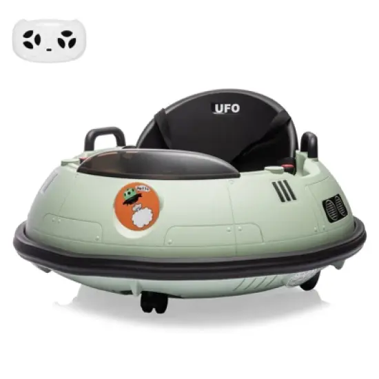 Ride On Bumper Car, 12V Electric Kids Car with Remote Control, Safety Belt, Music, Flashing Lights, 360 Degree Spin image {7}