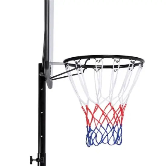 Yaheetech 7.2-9.2ft Height-Adjustable Basketball Hoop System Black image {6}