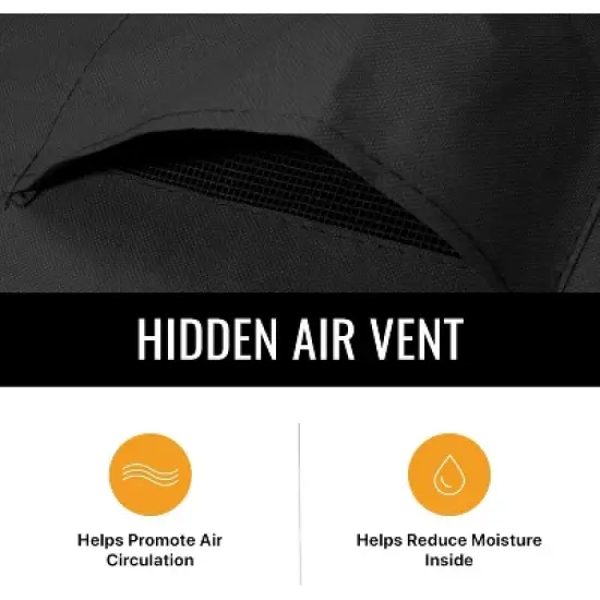 Outdoor Loveseat Sofa Cover &ndash; Weatherproof, Water-Resistant Black Protective Cover for Patio Furniture &ndash; Heavy-Duty Outdoor Couch Cover image {4}