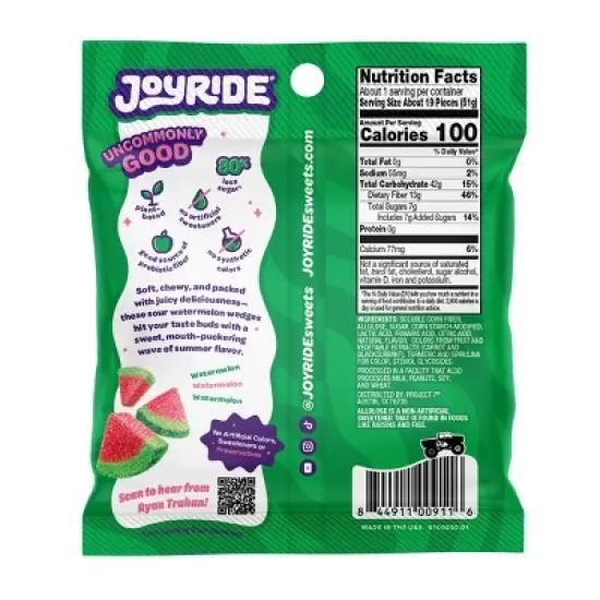 JOYRIDE Sour Watermelon Wedges - 1.8oz image {1}
