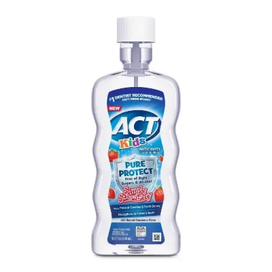 ACT Kids' Pure Protect Strawberry Anticavity Fluoride Mouthwash - 16.9 fl oz image {9}