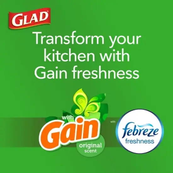 Glad Small Quick Tie Trash Bags - Gain Original - 4gal/52ct image {2}