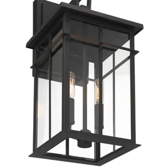 John Timberland Bernal 17 1/2" High Sand Black 2-Light Outdoor Wall Light image {2}