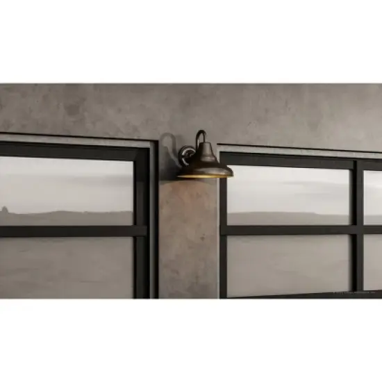 Urban Ambiance Luxury Industrial Outdoor Wall Sconce 10.5''H x 12''W,  Olde Bronze Finish,  Pittsburgh Collection, UHP1361 image {2}