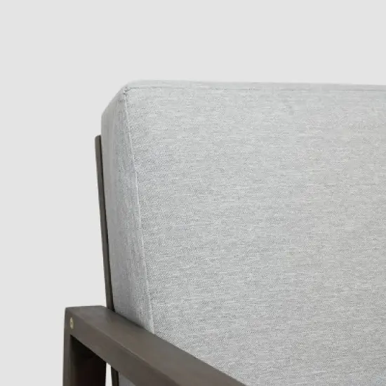 Belgian 2pc Acacia Wood Chat Set - Gray/Light Gray - Christopher Knight Home image {3}