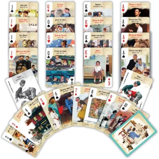 MasterPieces Officially Licensed Saturday Evening Post Norman Rockwell Playing Cards - 54 Card Deck for Adults image {2}