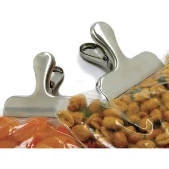 Norpro Stainless Steel Food Storage Mini Bag Clips - 4 Pack image {3}