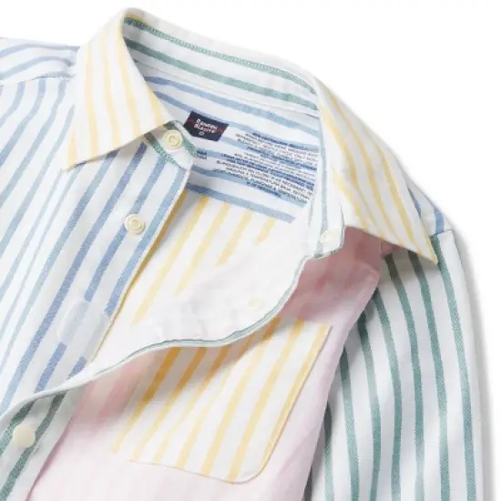 Toddler Adaptive Fun Stripe Collared Long Sleeve Easy Snap Closure Shirt - Rowing Blazers x Target image {2}