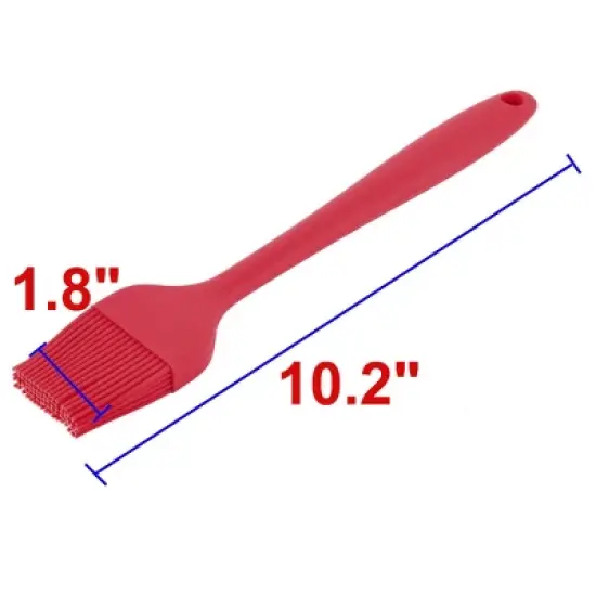 Unique Bargains Silicone Heat Resistant Desserts Baking BBQ Oil Basting Pastry Brush Red image {1}
