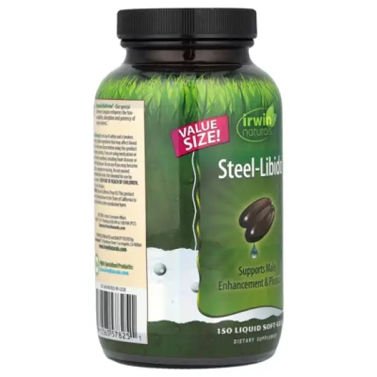 Steel-Libido, 150 Liquid Soft-Gels, Irwin Naturals image {3}