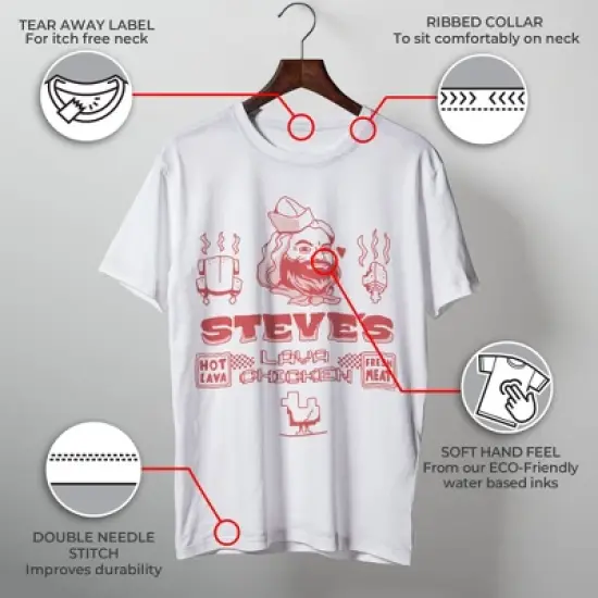 Men's A Minecraft Movie Steve Lava Chicken T-Shirt image {3}