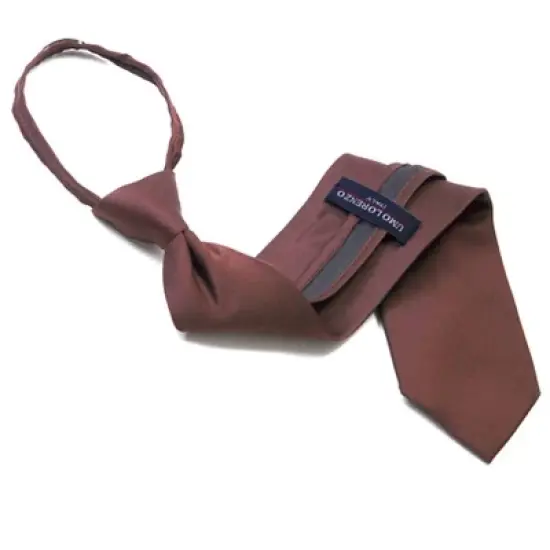 Men's Solid Color Pre-tied Zipper Necktie image {18}