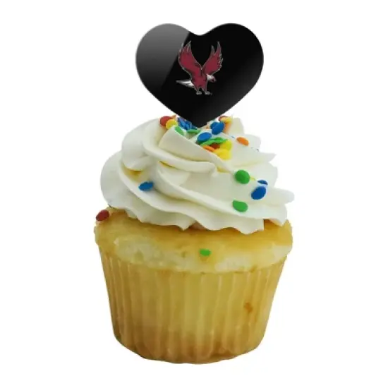North Carolina Central Secondary Heart Love Cupcake Picks Toppers Decoration Set of 6 image {4}