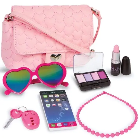PixieCrush Pretend Play Purse & Makeup for Girls - Fun Little Girls Purse with Cosmetics Toys Set image {4}