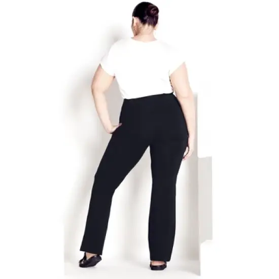 Women's Plus Size Supima&reg; Bootleg Legging Black - average | AVENUE LEISURE image {1}
