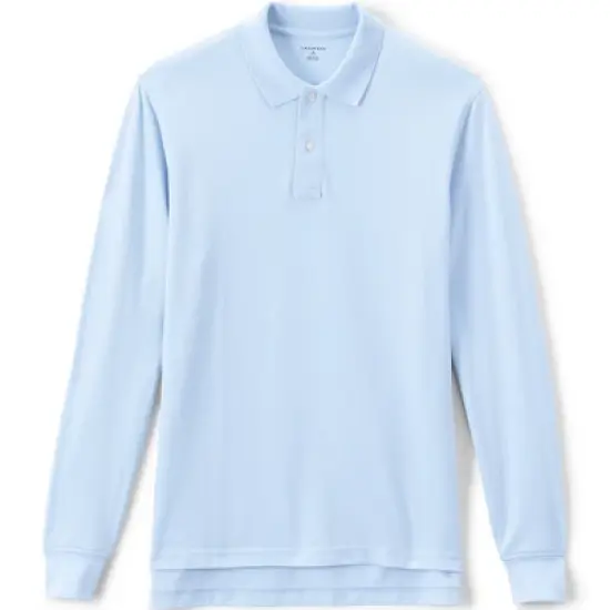 School Uniform Young Men's Long Sleeve Mesh Polo Shirt image {6}