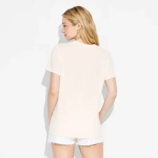 Women's Coke Catch the Wave Burnout Short Sleeve Graphic T-Shirt - Ivory image {1}