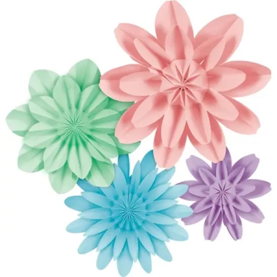Teacher Created Resources&reg; Pastel Pop Paper Flowers, Pack of 4 image {3}