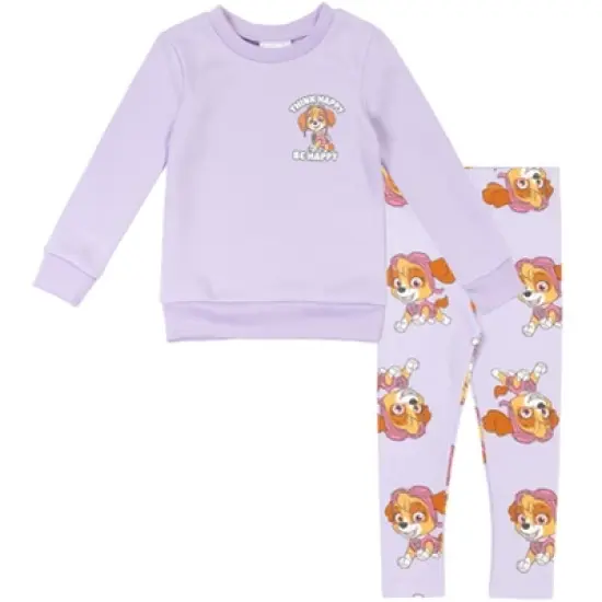 PAW Patrol Skye Girls Pullover Fleece Sweatshirt and Leggings Outfit Set Little Kid to Big Kid image {8}