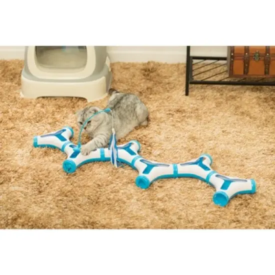 PawsMark Configurable Interactive Cat Toy with Spring Feather Teaser image {1}